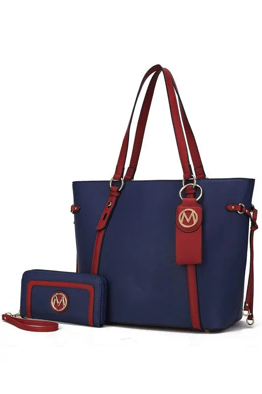 MKF Collection Tote with Wallet & Detachable Set - Pure Serenity DBA