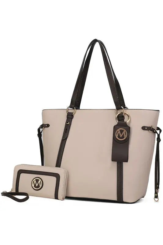 MKF Collection Tote with Wallet & Detachable Set - Pure Serenity DBA