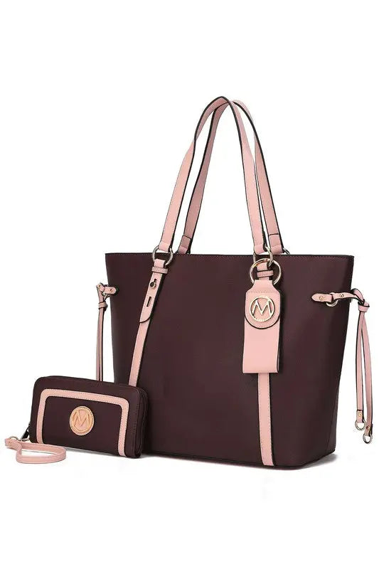 MKF Collection Tote with Wallet & Detachable Set - Pure Serenity DBA