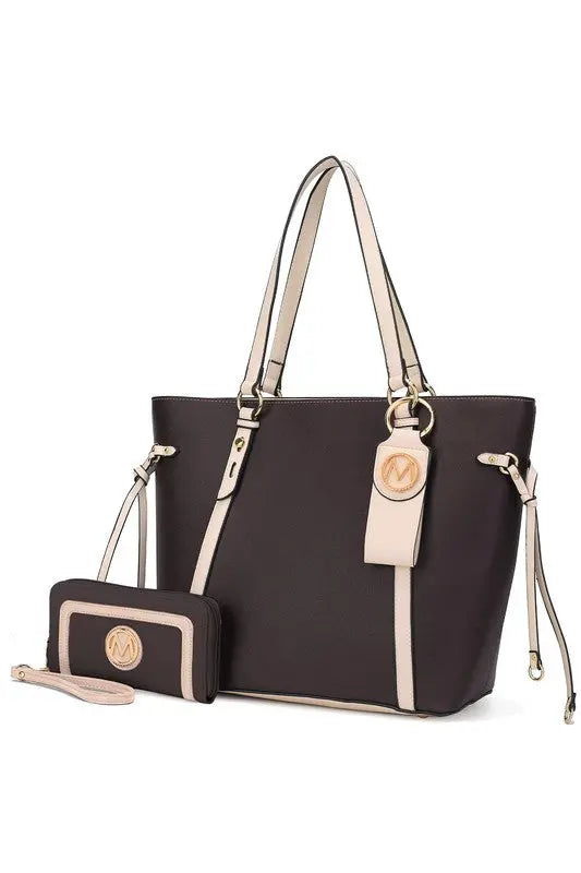 MKF Collection Tote with Wallet & Detachable Set - Pure Serenity DBA
