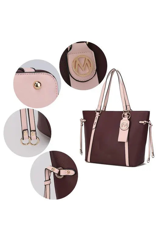MKF Collection Tote with Wallet & Detachable Set - Pure Serenity DBA