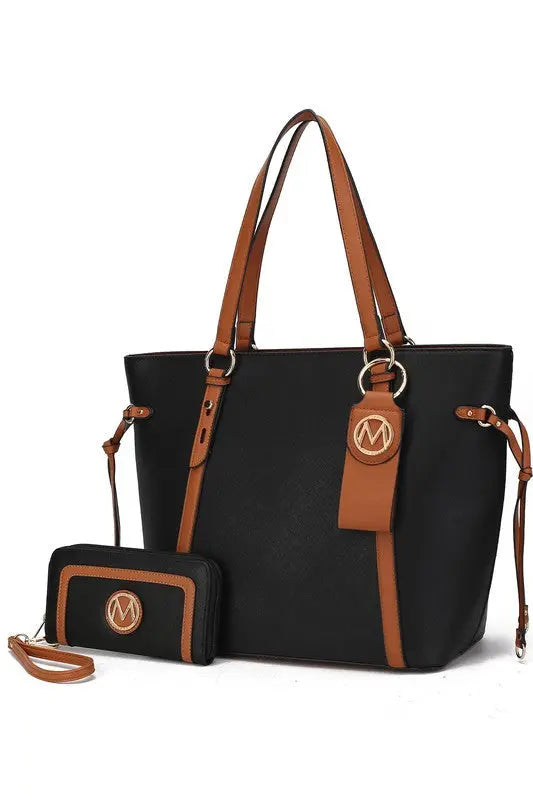 MKF Collection Tote with Wallet & Detachable Set - Pure Serenity DBA