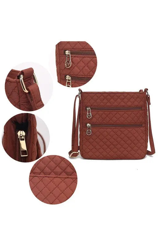 MKF Collection Lainey Quilted Cotton Crossbody Bag MKF Collection by Mia K