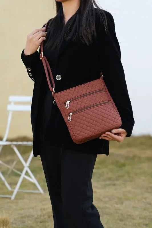 MKF Collection Lainey Quilted Cotton Crossbody Bag MKF Collection by Mia K