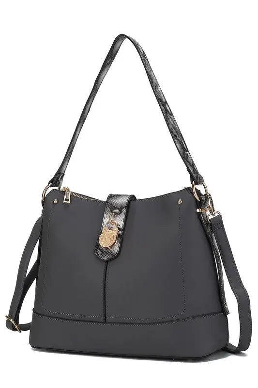MKF Collection Snake Vegan Leather Shoulder Bag - Pure Serenity DBA