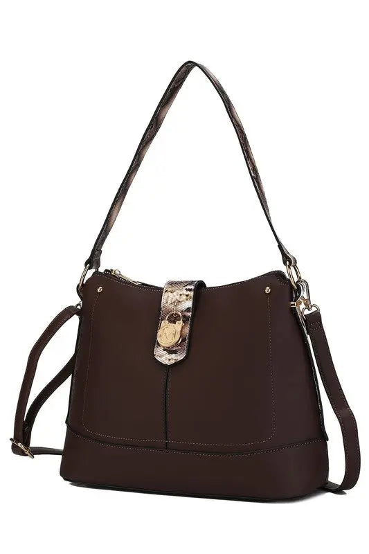 MKF Collection Snake Vegan Leather Shoulder Bag - Pure Serenity DBA