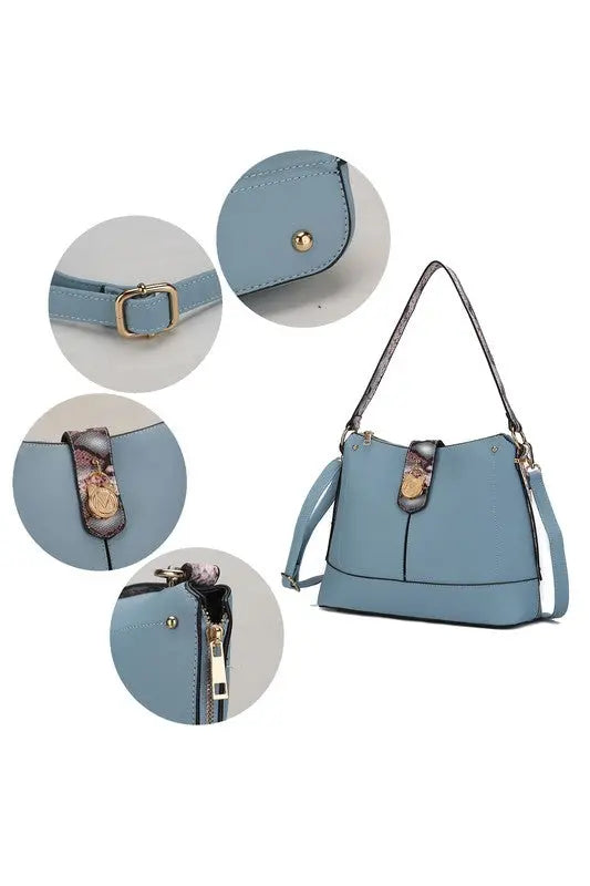 MKF Collection Snake Vegan Leather Shoulder Bag - Pure Serenity DBA