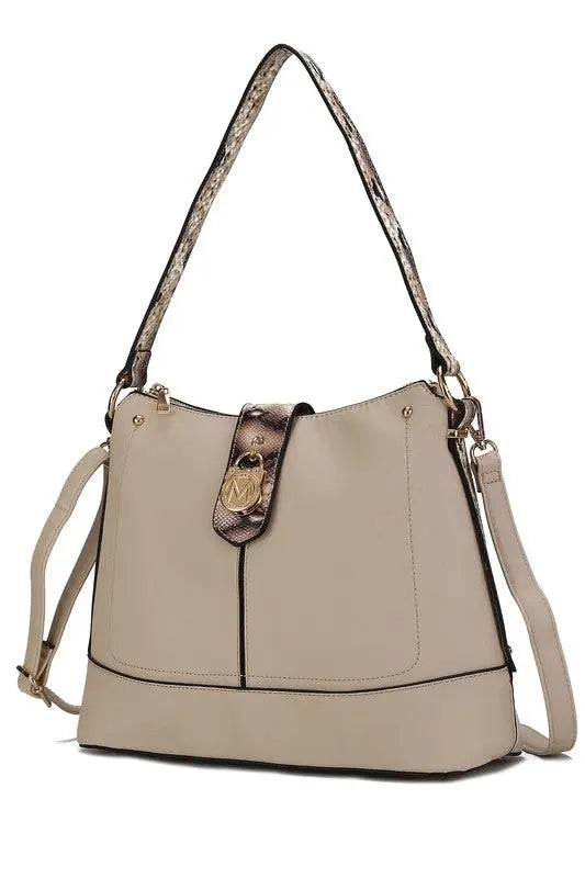 MKF Collection Snake Vegan Leather Shoulder Bag - Pure Serenity DBA