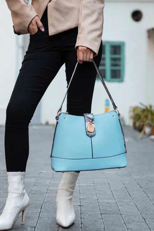 MKF Collection Snake Vegan Leather Shoulder Bag - Pure Serenity DBA