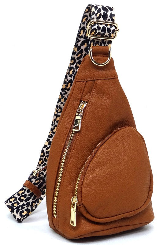 Leopard Strap Sling Backpack - Pure Serenity DBA