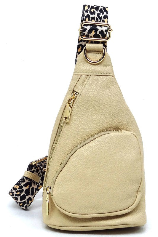 Leopard Strap Sling Backpack - Pure Serenity DBA