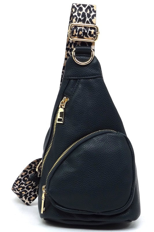 Leopard Strap Sling Backpack - Pure Serenity DBA