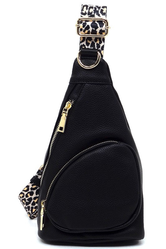 Leopard Strap Sling Backpack - Pure Serenity DBA
