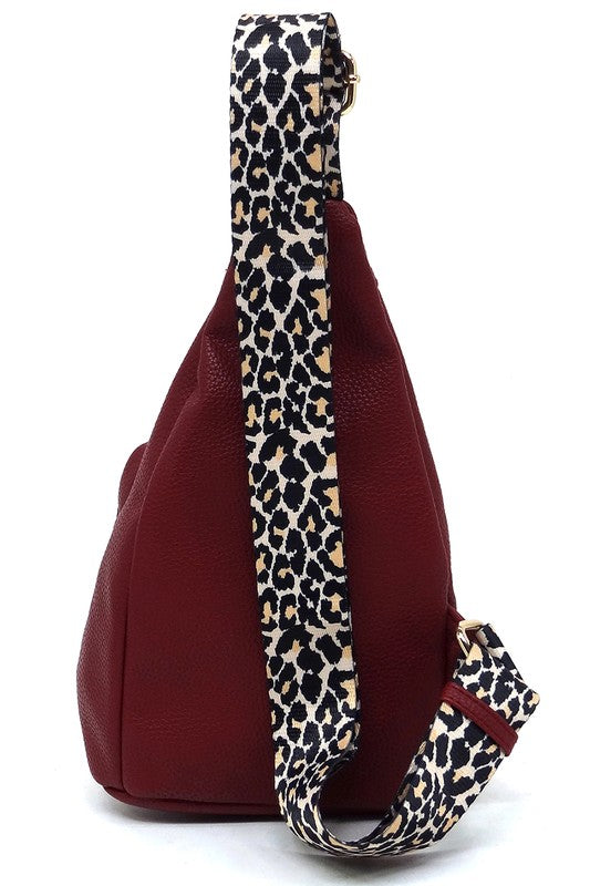 Leopard Strap Sling Backpack - Pure Serenity DBA