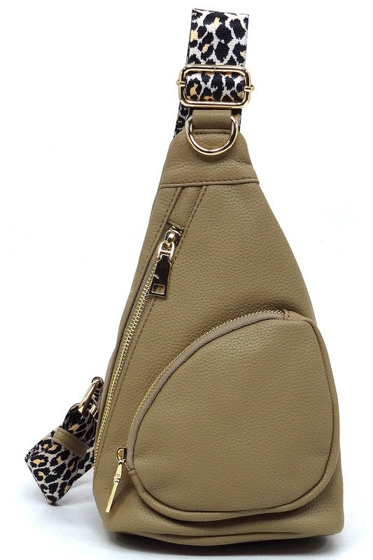 Leopard Strap Sling Backpack - Pure Serenity DBA