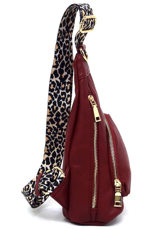 Leopard Strap Sling Backpack - Pure Serenity DBA
