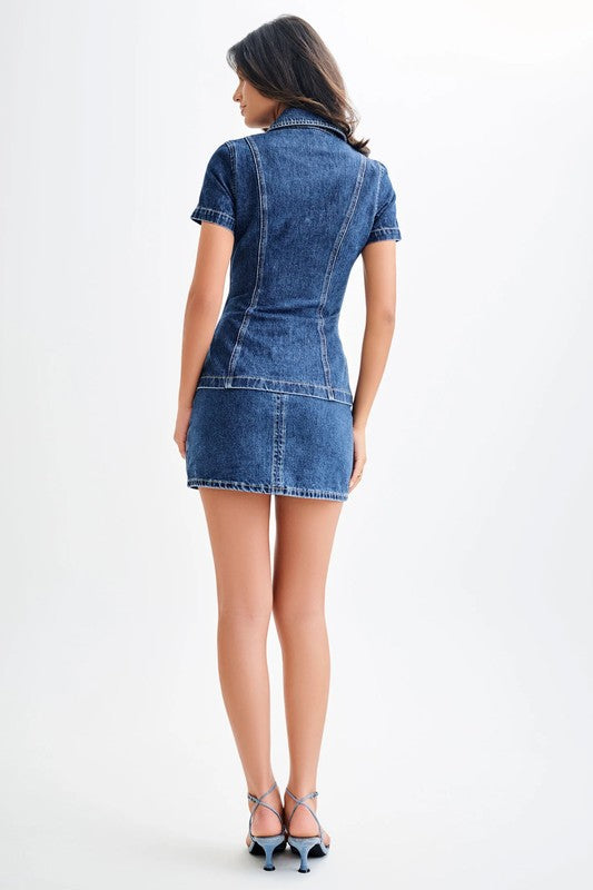 WOMEN FASHION DENIM TWO PIECE SET - Pure Serenity DBA