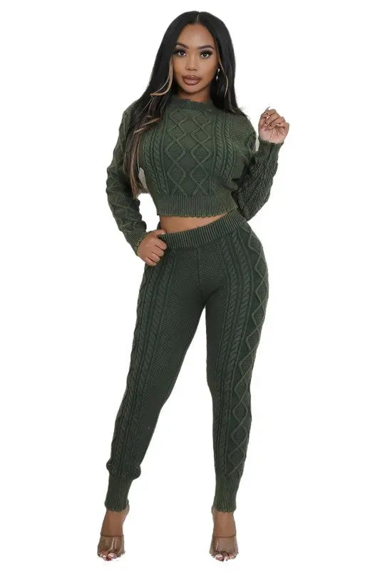 WOMEN FASHION 2PCS SWEATER PANTS SET By Claude