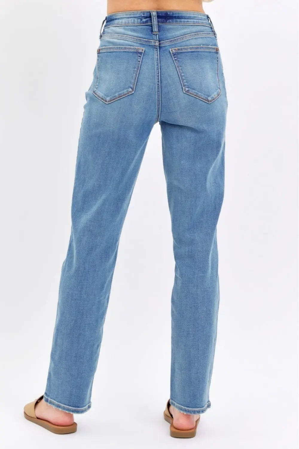 Judy Blue Full Size High Waist Straight Jeans Trendsi