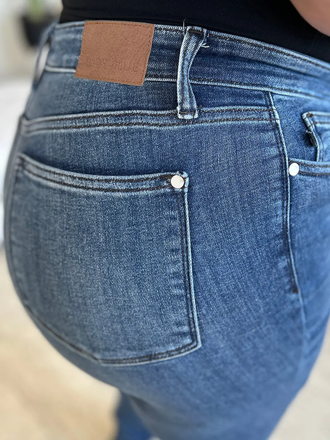 Judy Blue Full Size High Waist Distressed Skinny Jeans Trendsi