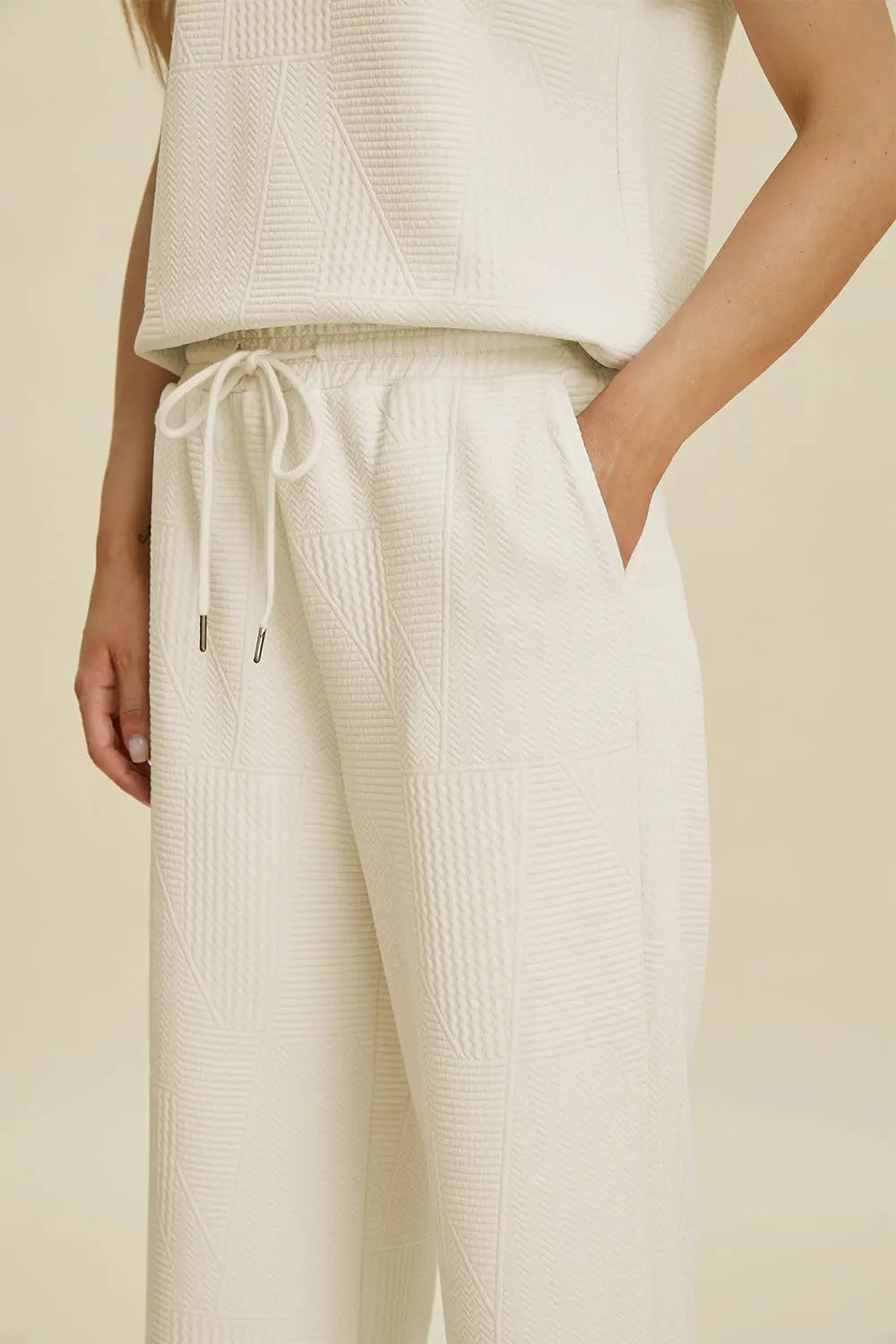 Double Take Full Size Collared Neck Short Sleeve Top and Pants Set - Pure Serenity DBA