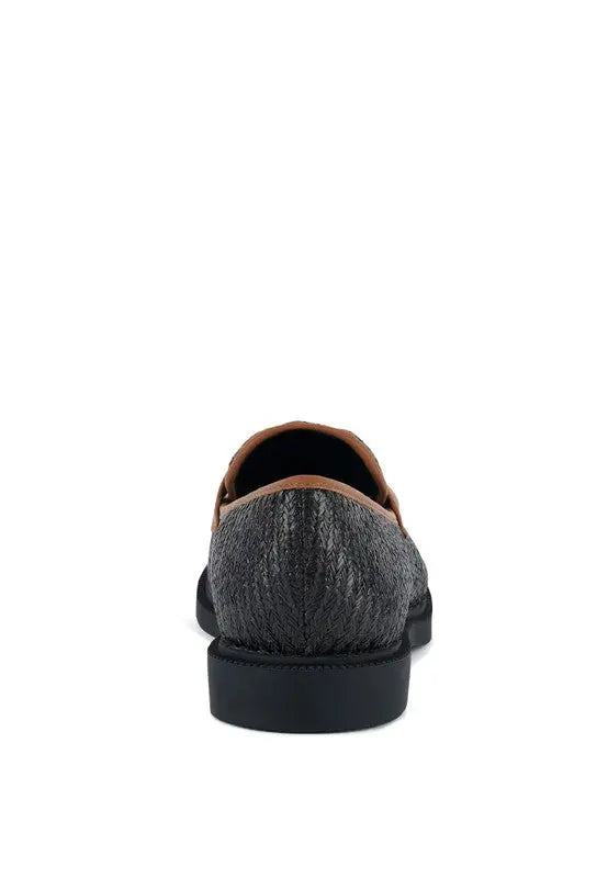 Foxford Tassle Detail Raffia Loafers - Pure Serenity DBA