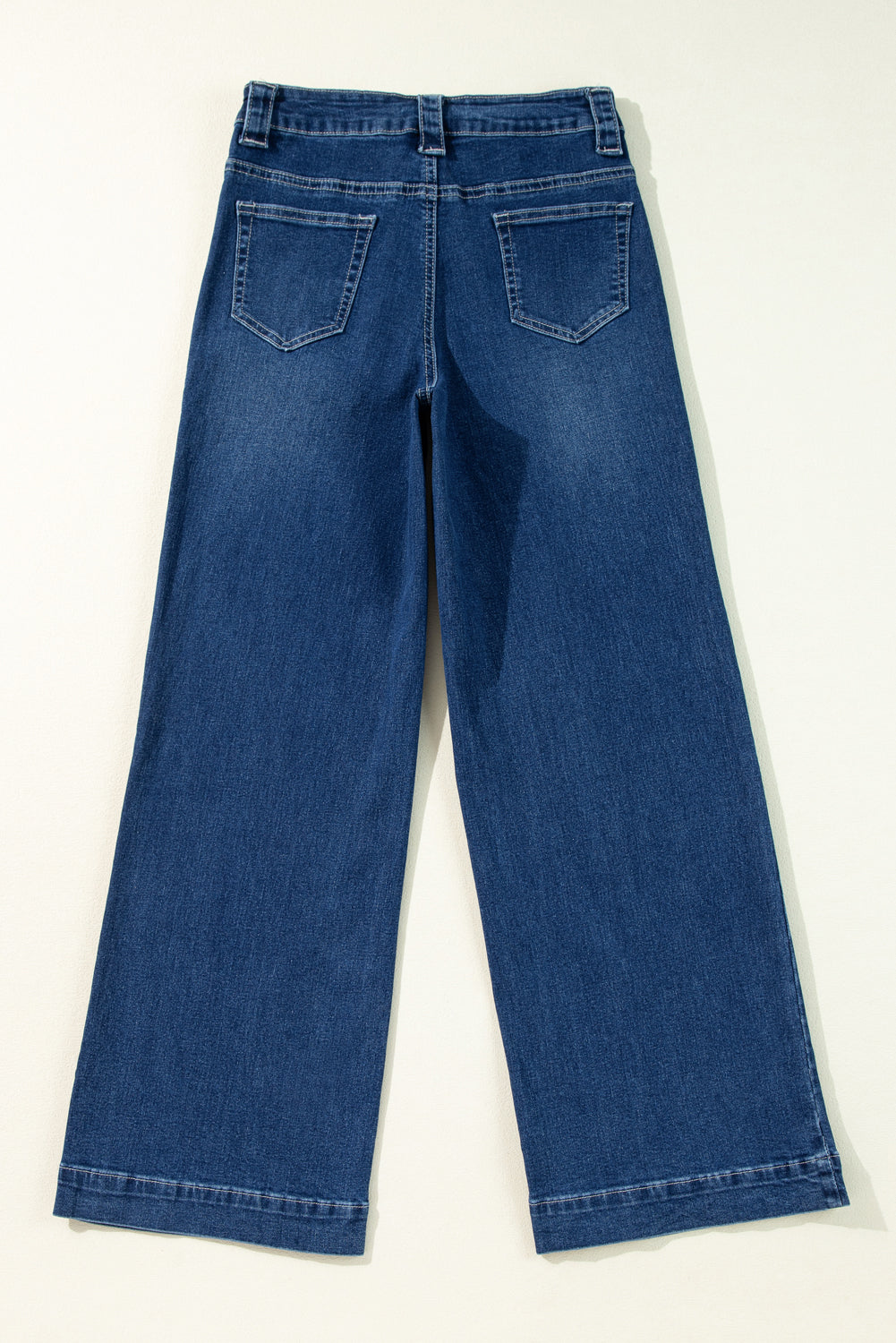 Sail Blue Wide Leg Pocketed High Waist Jeans - Pure Serenity DBA