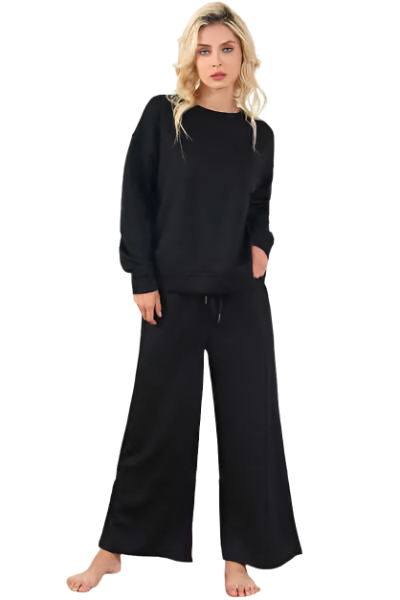 Long Sleeve Top and Pants Set - Pure Serenity DBA