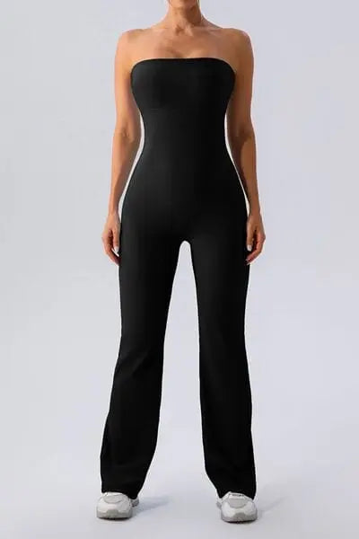 Trendsi Fitness Black / S Sleeveless Straight Active Jumpsuit
