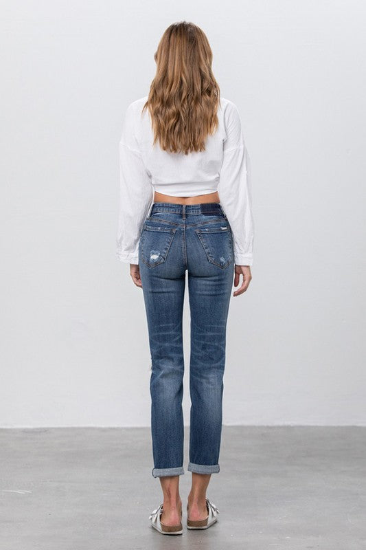 Ripped Boyfriend Jeans - Pure Serenity DBA