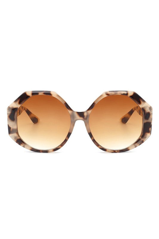 Round Circle Geometric Fashion Oversize Sunglasses - Pure Serenity DBA