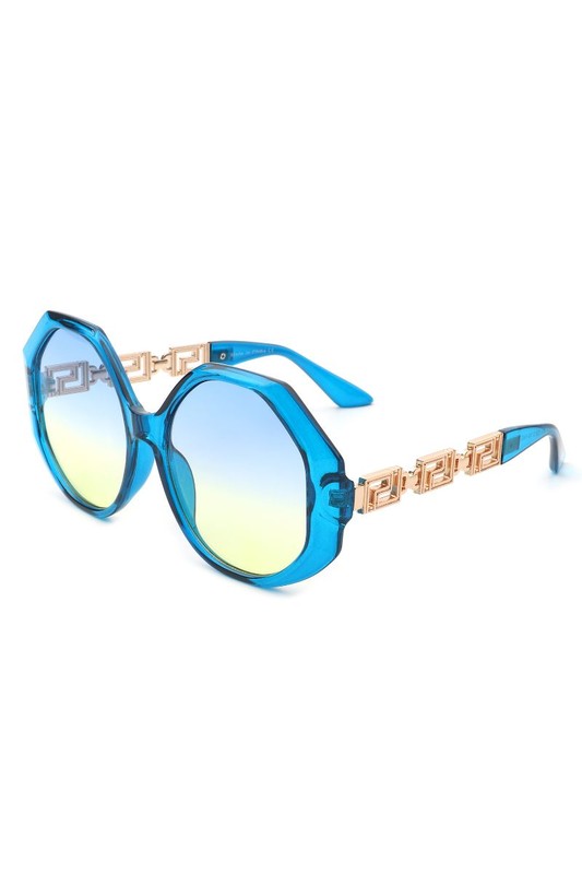 Round Circle Geometric Fashion Oversize Sunglasses - Pure Serenity DBA