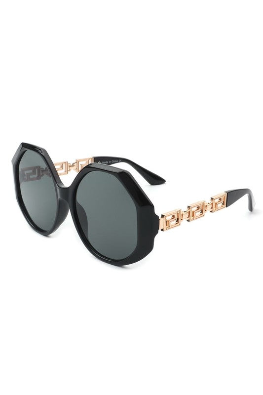 Round Circle Geometric Fashion Oversize Sunglasses - Pure Serenity DBA