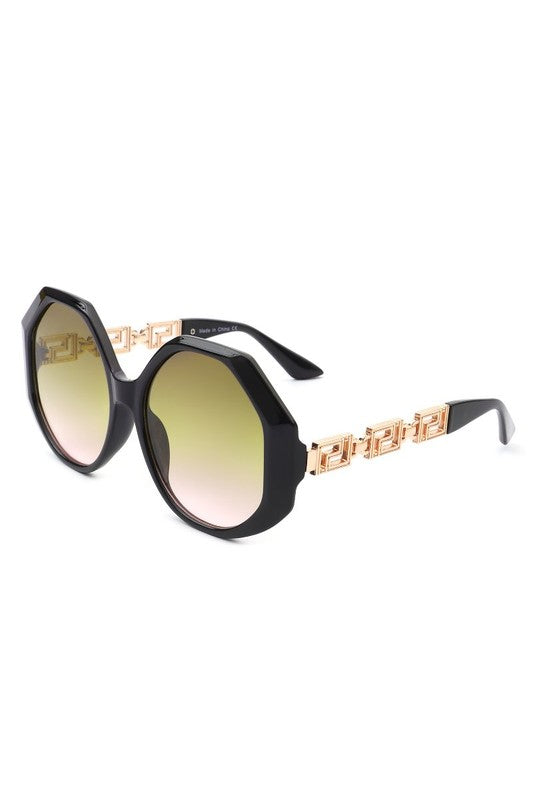 Round Circle Geometric Fashion Oversize Sunglasses - Pure Serenity DBA