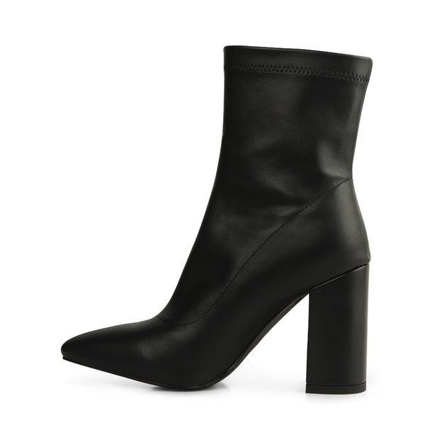 VALERIA POINTED TOE HIGH ANKLE BOOTS - Pure Serenity DBA