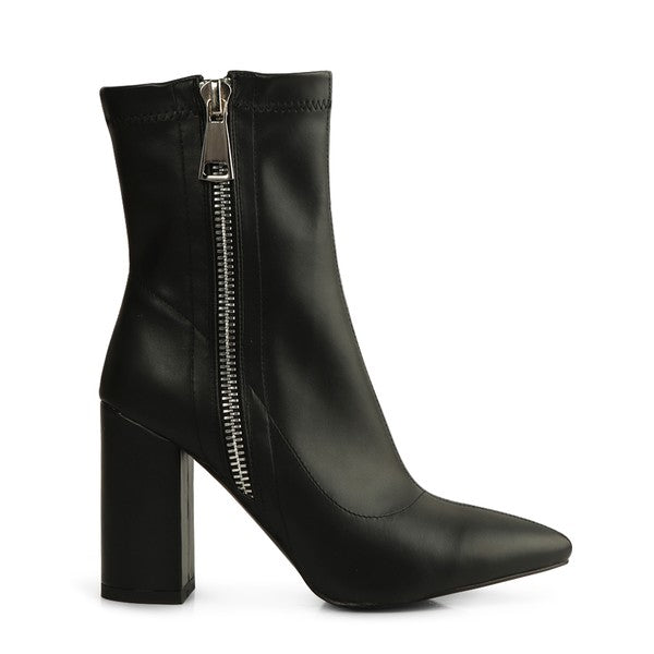 VALERIA POINTED TOE HIGH ANKLE BOOTS - Pure Serenity DBA