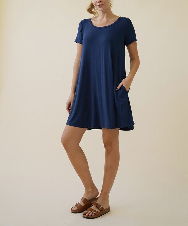 BAMBOO CLASSIC SHORT SLV DRESS - Pure Serenity DBA