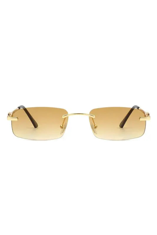 Rectangle Narrow Fashion Tinted Retro Sunglasses Cramilo Eyewear