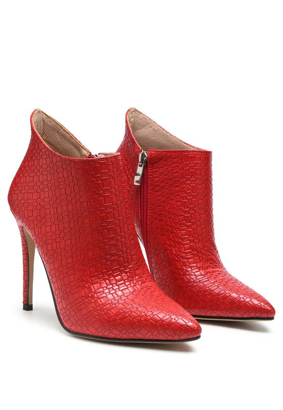 LOLITA WOVEN TEXTURE STILETTO BOOT - Pure Serenity DBA