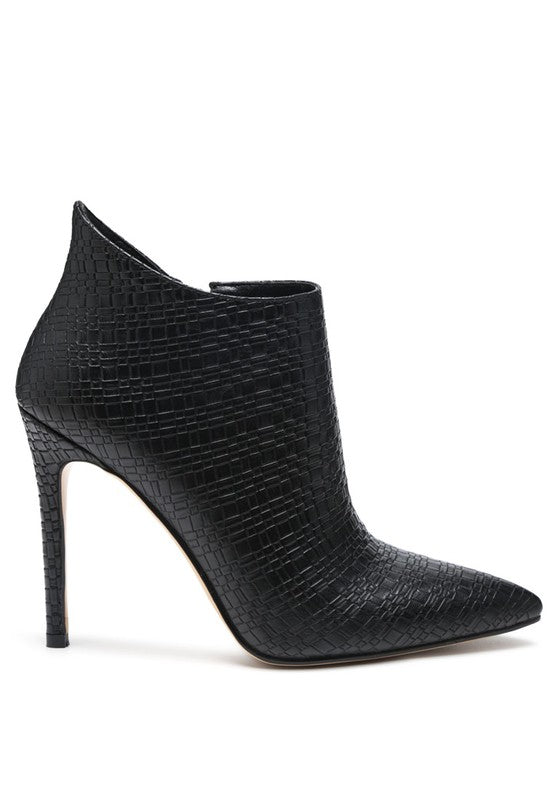 LOLITA WOVEN TEXTURE STILETTO BOOT - Pure Serenity DBA