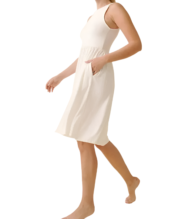 BAMBOO AMY KNEE LENGTH DRESS - Pure Serenity DBA