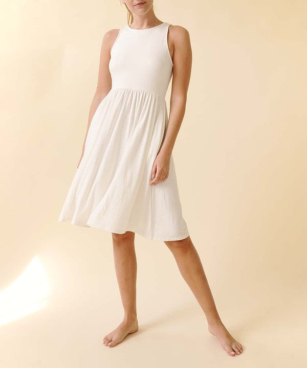 BAMBOO AMY KNEE LENGTH DRESS - Pure Serenity DBA