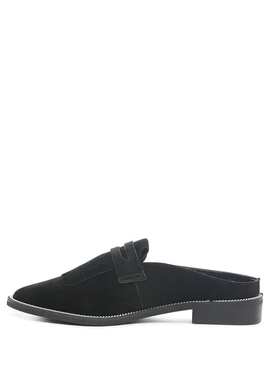 LENA Suede Walking Loafer Mules Rag Company