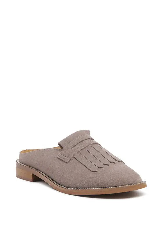 LENA Suede Walking Loafer Mules Rag Company