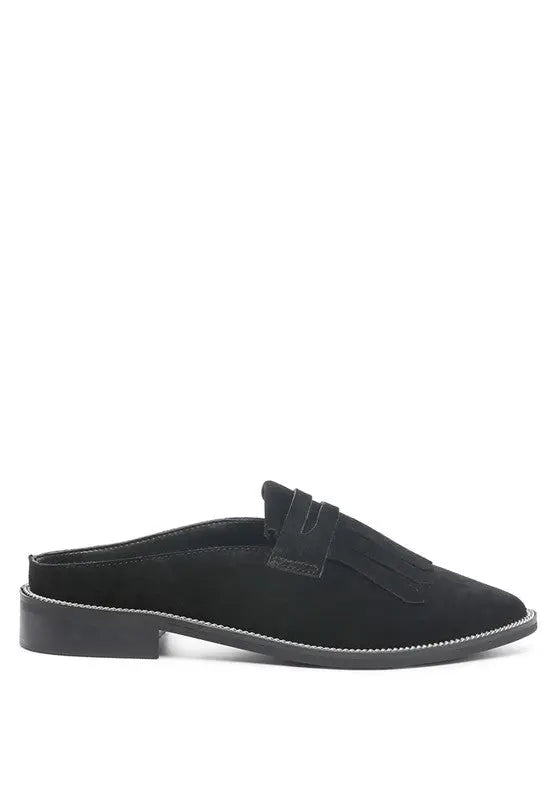 LENA Suede Walking Loafer Mules Rag Company