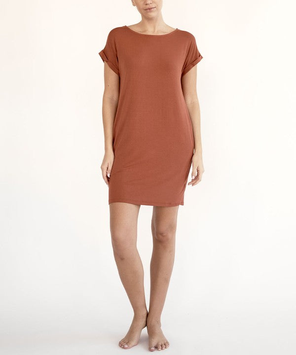 BAMBOO CROP DRESS WITH POCKETS - Pure Serenity DBA