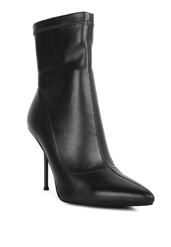 Yolo High Pointed Heeled Ankle Boot - Pure Serenity DBA