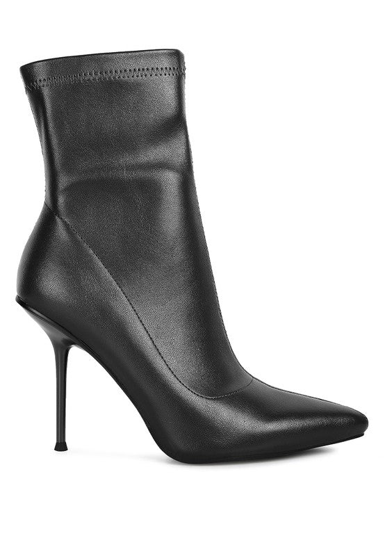 Yolo High Pointed Heeled Ankle Boot - Pure Serenity DBA