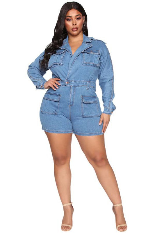 SEXY DENIM ROMPER - Pure Serenity DBA