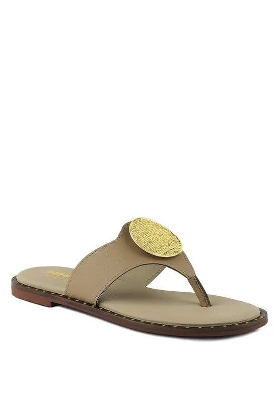 KATHLEEN Embellished Slip-On Thong Sandals Rag Company